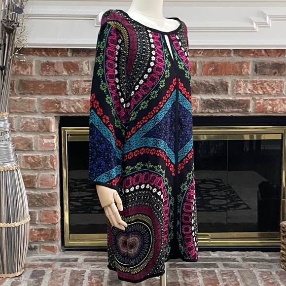 Ella Moss abstract, colorful, loose, knee length dress / S / Excellent condition - Picture 5 of 16